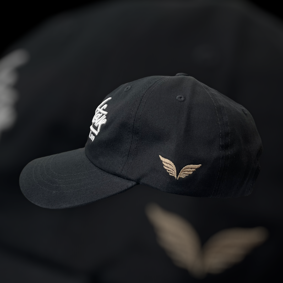 Black Dad Hat Golfeur White Logo